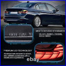 LED Tail Lights For 2012-2018 BMW 3 Series F30 Sequential Turn Signal Rear Lamps