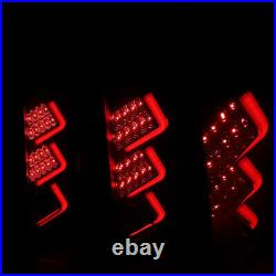 LED Tail Lights For 2014-2015 GMC Sierra 1500 2500HD 3500HD Black Clear Lamps