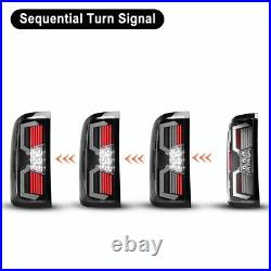 LED Tail Lights For 2014-2018 Chevy Silverado 1500 2500 3500 Sequential Signal
