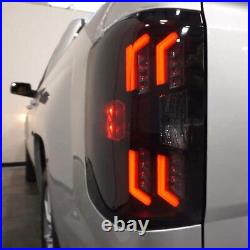 LED Tail Lights For 2014-2018 Chevy Silverado 1500 2500 HD 3500 HD Black Smoke