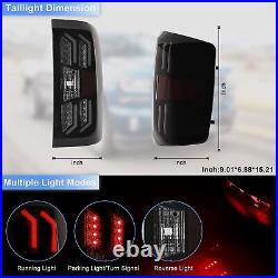 LED Tail Lights For 2014-2018 Chevy Silverado 1500 2500 HD 3500 HD Lamps Smoke