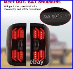 LED Tail Lights For 2014-2018 Chevy Silverado 1500 2500 HD 3500 HD Lamps Smoke