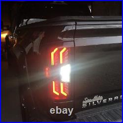 LED Tail Lights For 2014-2018 Chevy Silverado 1500 2500 HD 3500 HD Lamps Smoke