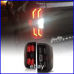 LED Tail Lights For 2014-2018 Chevy Silverado 1500 2500 HD 3500 HD Smoke Lamps