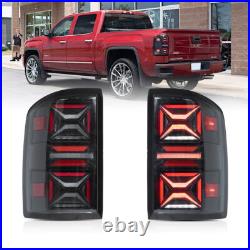 LED Tail Lights For 2014-2018 GMC Sierra 1500 2500HD 3500HD withStartup Animation