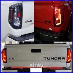 LED Tail Lights For 2014-2021 Toyota Tundra Black Pair Rear Brake Lamps Smoke