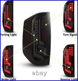 LED Tail Lights For 2014-2021 Toyota Tundra Black Pair Rear Brake Lamps Smoke