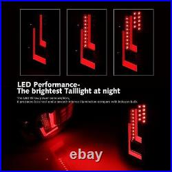 LED Tail Lights For 2014-2021 Toyota Tundra Black Pair Rear Brake Lamps Smoke