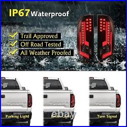 LED Tail Lights For 2014-2021 Toyota Tundra Black Pair Rear Brake Lamps Smoke