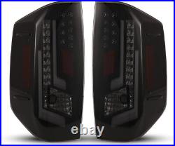 LED Tail Lights For 2014-2021 Toyota Tundra Black Pair Rear Brake Lamps Smoke