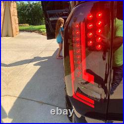LED Tail Lights For 2014-2021 Toyota Tundra DRL Brake Lamps Black Smoke 1 Pair