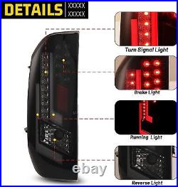 LED Tail Lights For 2014-2021 Toyota Tundra DRL Brake Lamps Black Smoke 1 Pair