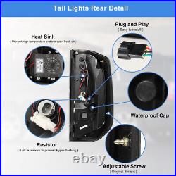 LED Tail Lights For 2014-2021 Toyota Tundra DRL Brake Lamps Black Smoke 1 Pair