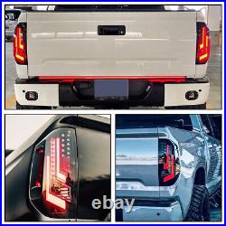 LED Tail Lights For 2014-2021 Toyota Tundra DRL Brake Lamps Black Smoke 1 Pair