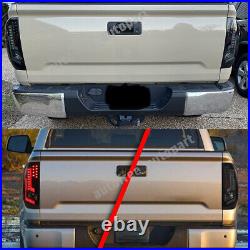 LED Tail Lights For 2014-2021 Toyota Tundra DRL Brake Lamps Black Smoke 1 Pair