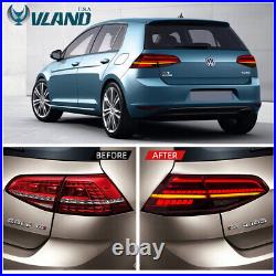 LED Tail Lights For 2015-2017 Volkswagen VW Golf 7 MK7 GTI Sequential Indicator