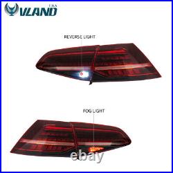 LED Tail Lights For 2015-2017 Volkswagen VW Golf 7 MK7 GTI Sequential Indicator