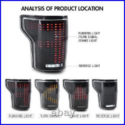 LED Tail Lights For 2015-2020 Ford F150 F-150 LED Sequential Rear Lamp Animation