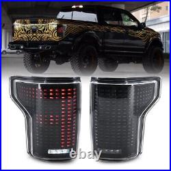 LED Tail Lights For 2015-2020 Ford F150 F-150 LED Sequential Rear Lamp Animation