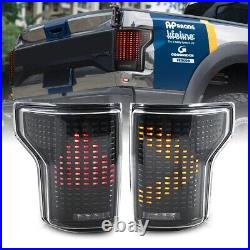 LED Tail Lights For 2015-2020 Ford F150 F-150 LED Sequential Rear Lamp Animation
