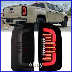 LED Tail Lights For 2015-2022 Chevy Colorado Black Smoked Turn Signal Lamps Pair