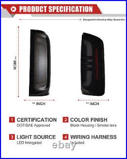 LED Tail Lights For 2015-2022 Chevy Colorado Black Smoked Turn Signal Lamps Pair