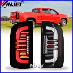 LED Tail Lights For 2015-2022 Chevy Colorado Clear Rear Brake Turn Signal Lamps