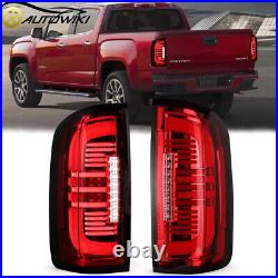 LED Tail Lights For 2015-2022 Chevy Colorado/GMC Canyon Red Lnes Rear Brake Lamp