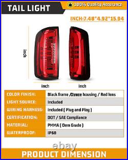 LED Tail Lights For 2015-2022 Chevy Colorado/GMC Canyon Red Lnes Rear Brake Lamp