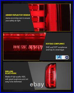 LED Tail Lights For 2015-2022 Chevy Colorado Rear Brake Lamps Chrome Red Lens