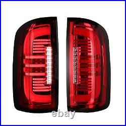 LED Tail Lights For 2015-2022 Chevy Colorado Rear Brake Lamps Chrome Red Lens