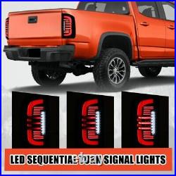 LED Tail Lights For 2015-2022 Chevy Colorado Sequential Signal Clear Len Lamps
