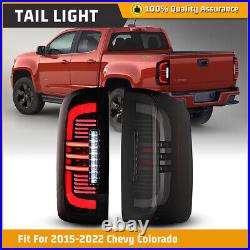 LED Tail Lights For 2015-2022 Chevy Colorado Smoked Brake Turn Signal Lamp Pair