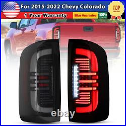 LED Tail Lights For 2015-2022 Chevy Colorado Turn Signal Brake Lamps Smoke Lens