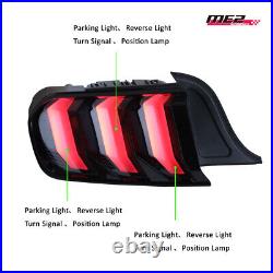 LED Tail Lights For 2015-2022 Ford Mustang Euro Style Sequential Turn Signal