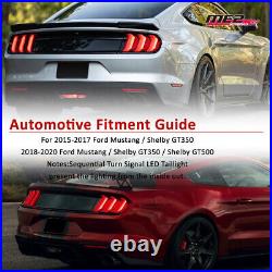 LED Tail Lights For 2015-2022 Ford Mustang Euro Style Sequential Turn Signal