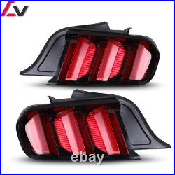LED Tail Lights For 2015-2022 Ford Mustang Sequential Signals Lamps Red Lens L&R