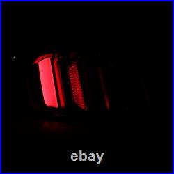 LED Tail Lights For 2015-2022 Ford Mustang Sequential Signals Lamps Red Lens L&R