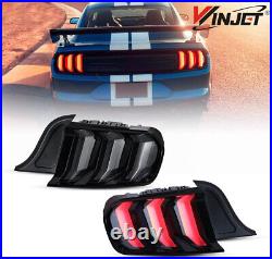 LED Tail Lights For 2015-2022 Ford Mustang Sequential Smoke Turn Signal Lamps