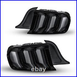 LED Tail Lights For 2015-2022 Ford Mustang Sequential Turn Signal Smoke Lens
