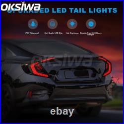 LED Tail Lights For 2016 2017 2018 2019 2020 2021 Honda Civic 10th Gen Sedan
