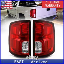 LED Tail Lights For 2016-2018 Chevrolet Silverado 1500 Assembly Taillamps LH+RH