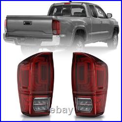 LED Tail Lights For 2016-2021 Toyota Tacoma Sequential Turn Signal Brake Lamps
