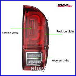 LED Tail Lights For 2016-2021 Toyota Tacoma Sequential Turn Signal Brake Lamps