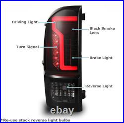 LED Tail Lights For 2016-2023 Toyota Tacoma Brake Rear Lamps Black Smoke Pair