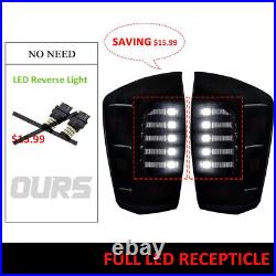 LED Tail Lights For 2016-2023 Toyota Tacoma Brake Rear Lamps Black Smoke Red