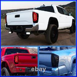 LED Tail Lights For 2016-2023 Toyota Tacoma Brake Rear Lamps Black Smoke Red