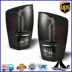 LED Tail Lights For 2016-2023 Toyota Tacoma Rear Brake Lamps Black Smoke Lens