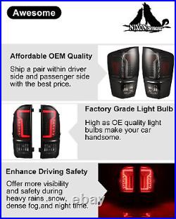 LED Tail Lights For 2016-2023 Toyota Tacoma Rear Brake Lamps Black Smoke Lens