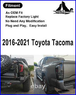 LED Tail Lights For 2016-2023 Toyota Tacoma Rear Brake Lamps Black Smoke Lens